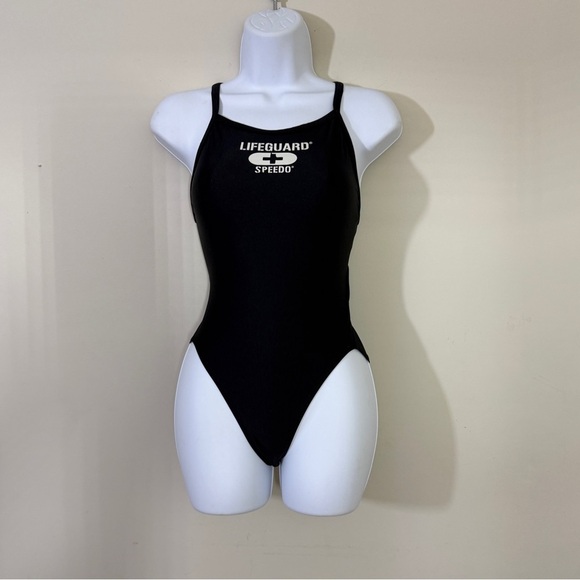 Speedo Black Racerback One-Piece Swimsuit - Picture 3 of 11